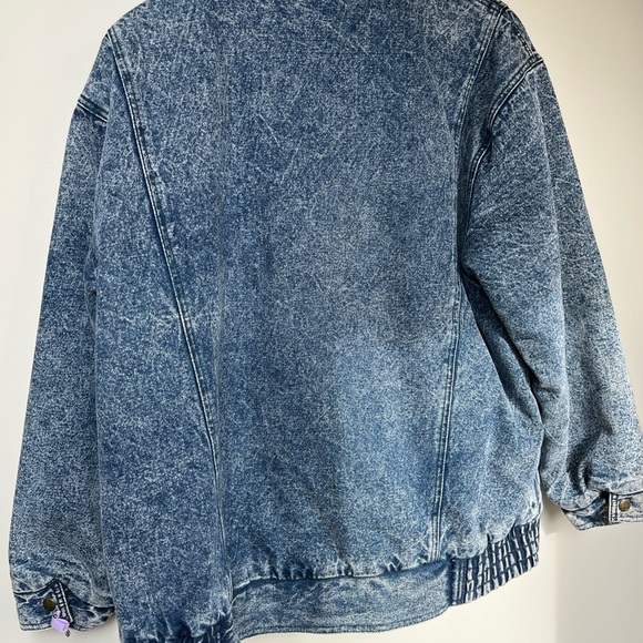 Weathered blues heavy quilted jean jacket - Picture 4 of 6